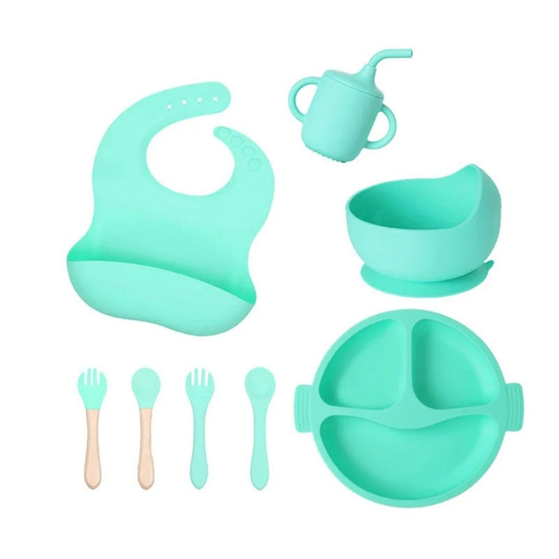 Kit Alimentação Bebê Silicone - 6 Peças Com Ventosa